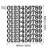 Maxbell 15 Pieces Number Sticker Gift Wrapping Number Paster for Door Indoor Mailbox Black
