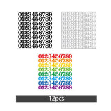 Maxbell 15 Pieces Number Sticker Gift Wrapping Number Paster for Door Indoor Mailbox Black