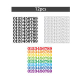 Maxbell 15 Pieces Number Sticker Gift Wrapping Number Paster for Door Indoor Mailbox Black