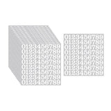 Maxbell 15 Pieces Number Sticker Gift Wrapping Number Paster for Door Indoor Mailbox White