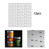 Maxbell 15 Pieces Number Sticker Gift Wrapping Number Paster for Door Indoor Mailbox White