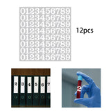 Maxbell 15 Pieces Number Sticker Gift Wrapping Number Paster for Door Indoor Mailbox White