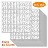 Maxbell 15 Pieces Number Sticker Gift Wrapping Number Paster for Door Indoor Mailbox White