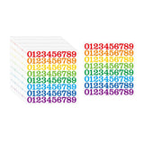 Maxbell 15 Pieces Number Sticker Gift Wrapping Number Paster for Door Indoor Mailbox Color