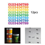 Maxbell 15 Pieces Number Sticker Gift Wrapping Number Paster for Door Indoor Mailbox Color