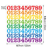 Maxbell 15 Pieces Number Sticker Gift Wrapping Number Paster for Door Indoor Mailbox Color