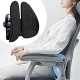 Maxbell Lumbar Support Pillow for Chair Soft Ergonomic for Traveling Car Seat Office Black