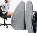 Maxbell Lumbar Support Pillow for Chair Soft Ergonomic for Traveling Car Seat Office Grey