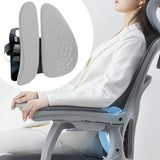 Maxbell Lumbar Support Pillow for Chair Soft Ergonomic for Traveling Car Seat Office Grey