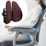 Maxbell Lumbar Support Pillow for Chair Soft Ergonomic for Traveling Car Seat Office Brown