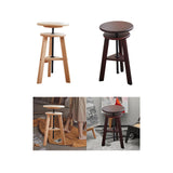 Maxbell Painting Stool Bar Stool Swivel Seat Office Studio Stool for Gallery Wood