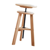Maxbell Painting Stool Bar Stool Swivel Seat Office Studio Stool for Gallery Wood