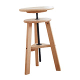 Maxbell Painting Stool Bar Stool Swivel Seat Office Studio Stool for Gallery Wood