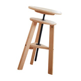 Maxbell Painting Stool Bar Stool Swivel Seat Office Studio Stool for Gallery Wood