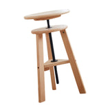 Maxbell Painting Stool Bar Stool Swivel Seat Office Studio Stool for Gallery Wood