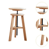 Maxbell Painting Stool Bar Stool Swivel Seat Office Studio Stool for Gallery Wood