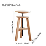 Maxbell Painting Stool Bar Stool Swivel Seat Office Studio Stool for Gallery Wood