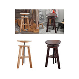 Maxbell Painting Stool Bar Stool Swivel Seat Office Studio Stool for Gallery Wood