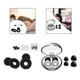 Maxbell Silicone Ear Plug Universal Flexible Ear Tips for Concert Sleeping Swimming black