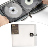 Maxbell DVD Wallet Case Disk Holder Hold 12 Dvd CD Holder for Women Men Musician Car Translucent White