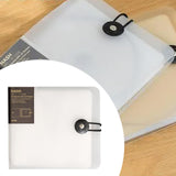 Maxbell DVD Wallet Case Disk Holder Hold 12 Dvd CD Holder for Women Men Musician Car Translucent White