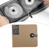 Maxbell DVD Wallet Case Disk Holder Hold 12 Dvd CD Holder for Women Men Musician Car Brown