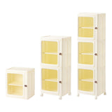 Maxbell Storage Cabinet Kitchen Cabinet Folding Storage Box for Home Bedroom Bedside 1 Tier without Wheel