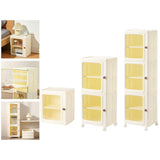 Maxbell Storage Cabinet Kitchen Cabinet Folding Storage Box for Home Bedroom Bedside 1 Tier without Wheel