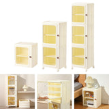 Maxbell Storage Cabinet Kitchen Cabinet Folding Storage Box for Home Bedroom Bedside 1 Tier without Wheel
