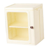 Maxbell Storage Cabinet Kitchen Cabinet Folding Storage Box for Home Bedroom Bedside 1 Tier without Wheel