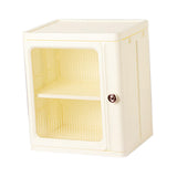 Maxbell Storage Cabinet Kitchen Cabinet Folding Storage Box for Home Bedroom Bedside 1 Tier without Wheel