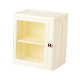 Maxbell Storage Cabinet Kitchen Cabinet Folding Storage Box for Home Bedroom Bedside 1 Tier without Wheel