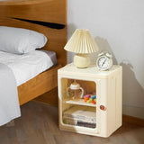 Maxbell Storage Cabinet Kitchen Cabinet Folding Storage Box for Home Bedroom Bedside 1 Tier without Wheel