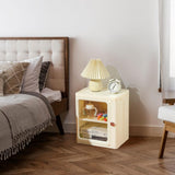 Maxbell Storage Cabinet Kitchen Cabinet Folding Storage Box for Home Bedroom Bedside 1 Tier without Wheel