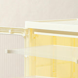 Maxbell Storage Cabinet Kitchen Cabinet Folding Storage Box for Home Bedroom Bedside 1 Tier without Wheel