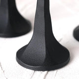 Maxbell 3x Pillar Candle Holder Elegant Candlestick Holder for Banquet Party Desktop Black