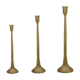 Maxbell 3x Pillar Candle Holder Elegant Candlestick Holder for Banquet Party Desktop Golden