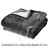 Maxbell Electric Blanket with 9 Heated Levels Warming Blanket for Couch Bedroom Home 213cmx228cm