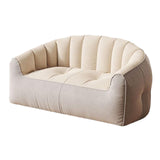 Maxbell Bean Bag Chair with Filler Twin Size Lazy Sofa for Playroom Living Room Dorm Beige Light Grey