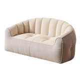 Maxbell Bean Bag Chair with Filler Twin Size Lazy Sofa for Playroom Living Room Dorm Beige Light Grey