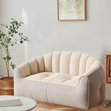 Maxbell Bean Bag Chair with Filler Twin Size Lazy Sofa for Playroom Living Room Dorm Beige Light Grey