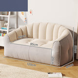 Maxbell Bean Bag Chair with Filler Twin Size Lazy Sofa for Playroom Living Room Dorm Beige Light Grey