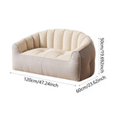 Maxbell Bean Bag Chair with Filler Twin Size Lazy Sofa for Playroom Living Room Dorm Beige Light Grey