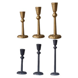 Maxbell 3Pcs Pillar Candle Holders Elegant Metal for Wedding Dining Room Living Room Gold