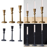 Maxbell 3Pcs Pillar Candle Holders Elegant Metal for Wedding Dining Room Living Room Gold