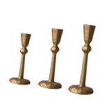 Maxbell 3Pcs Pillar Candle Holders Elegant Metal for Wedding Dining Room Living Room Gold