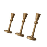 Maxbell 3Pcs Pillar Candle Holders Elegant Metal for Wedding Dining Room Living Room Gold
