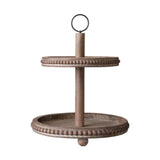Maxbell Cupcake Stand Party Favors Tiered Serving Tray for Birthday Holiday Festival Brown