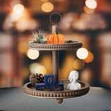 Maxbell Cupcake Stand Party Favors Tiered Serving Tray for Birthday Holiday Festival Brown