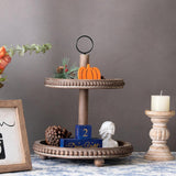 Maxbell Cupcake Stand Party Favors Tiered Serving Tray for Birthday Holiday Festival Brown